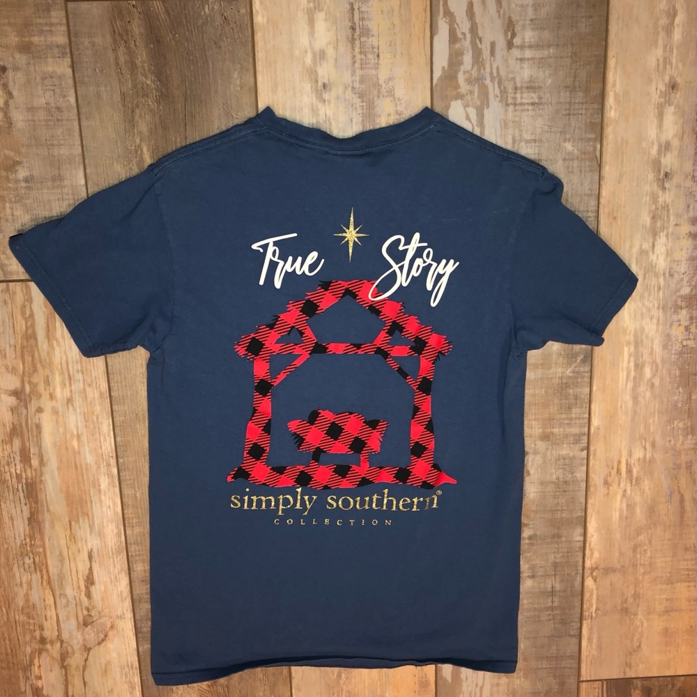 Simply Southern “True Story” nativity scene tee